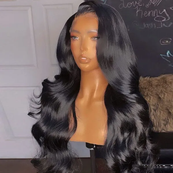  Grade 12A 13*6 Transparents Brazilian Human Hair Pre Plucked Full Lace Wig Swiss Frontal