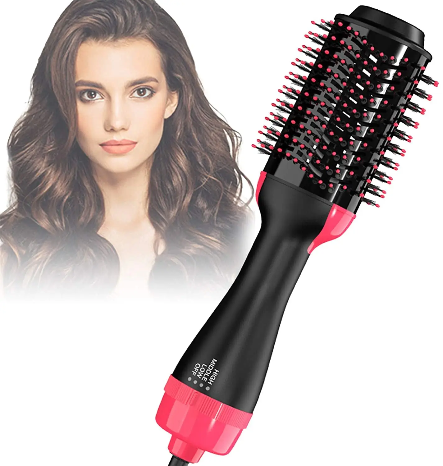 Hair dryer brush straightener and comb curler  3 in 1 Electric Negative Ion one-step  Hair Dryers and volumizer hot air brush