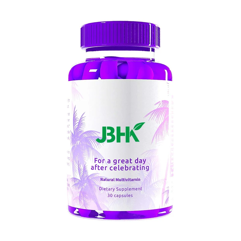 Private Label Support Liver Cleanse Detox Food Supplement Organic Vegan Milk Thistle Dihydromyricetin Hangover Capsules