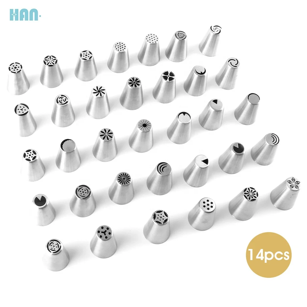 Baking Tool Plastic Pastry Decorating Russian Piping Tips Set