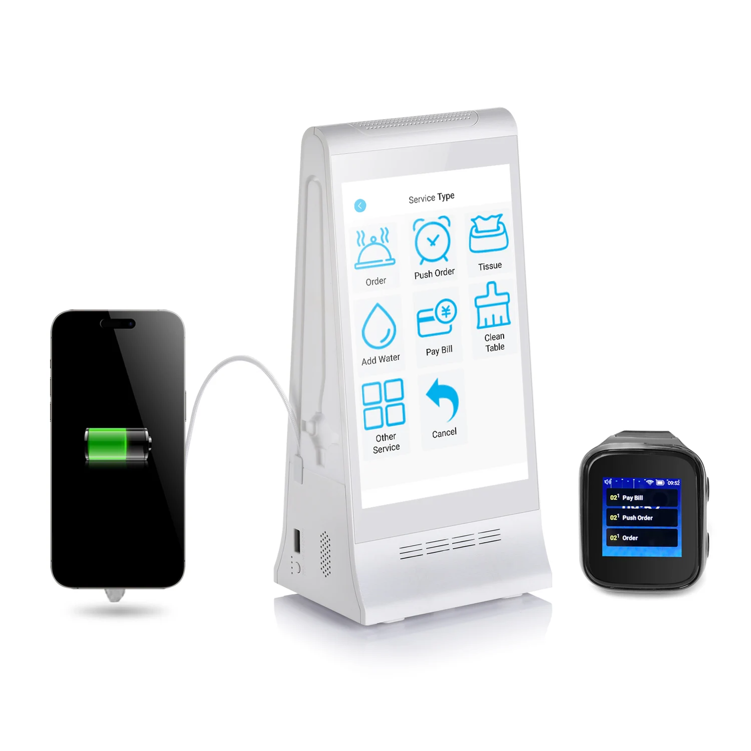 TableTop Digital Menu Advertising Display Waiter Call System for Hotel Restaurant Catering Supplies Commercial Service Equipment