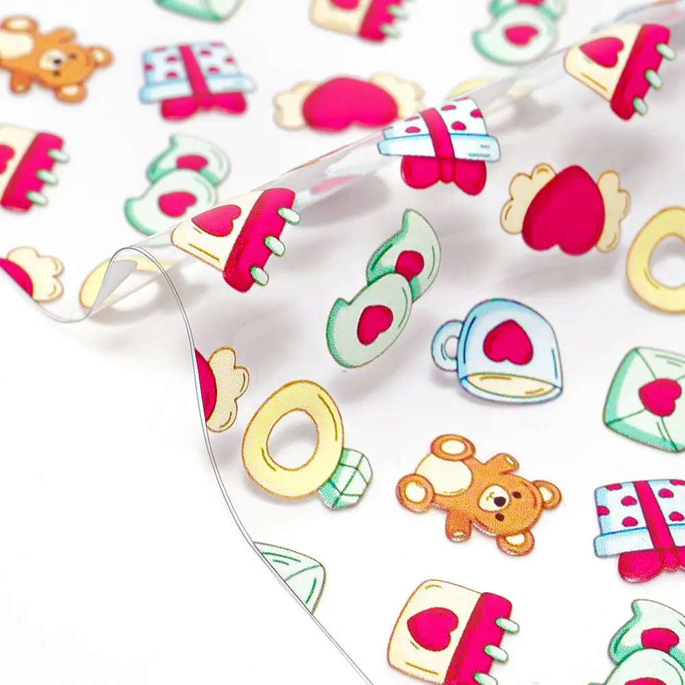 30*120Cm Transparent PVC Vinyl Leather Cartoon Printing PVC Clear See Fabric For Sewing Patchwork