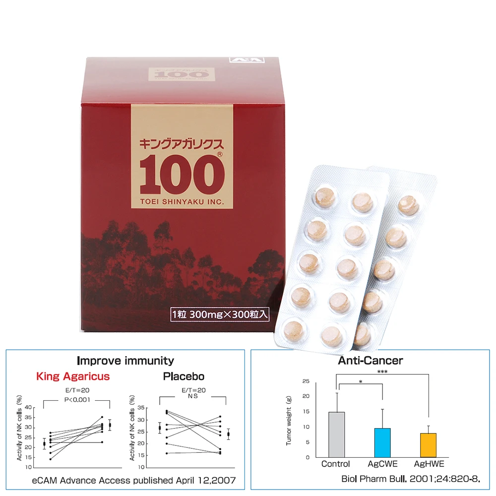 Экстракт King Agaricus, травяная пищевая добавка OEM для борьбы с раком