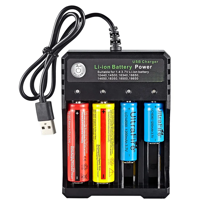  USB 18650 зарядные устройства Black 4 слота AC 110V 220V двойной для QI Беспроводная зарядка 3 7 V литий-ионная аккумуляторная