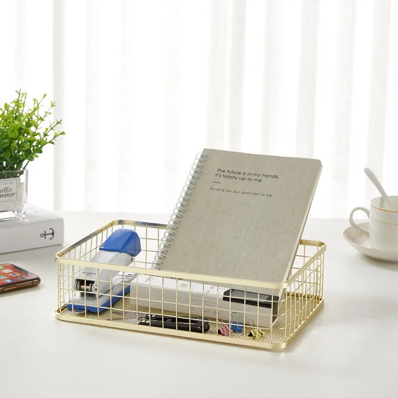 LINDON Wide Steel Wired Storage Organizer Bin Baskets for Cosmetic Kitchen Bathroom