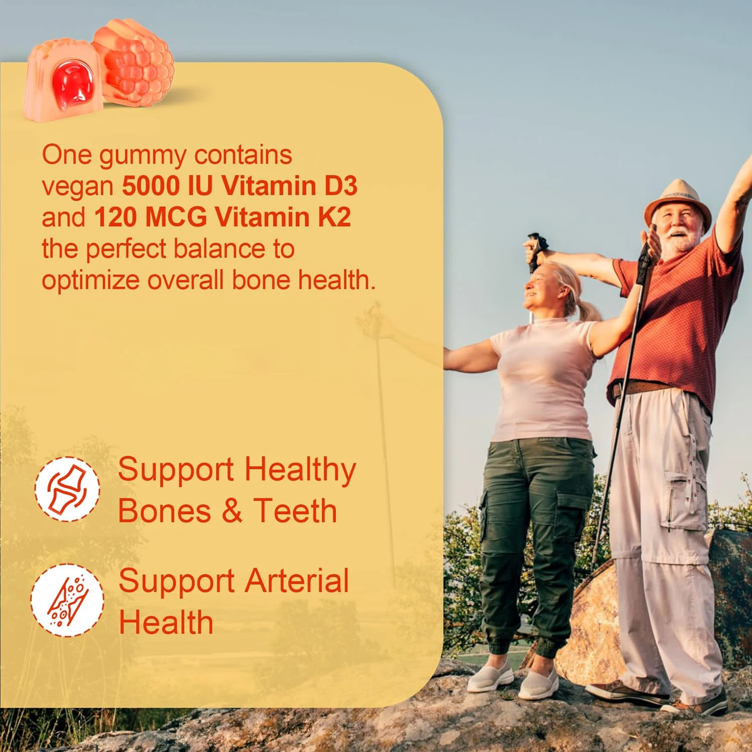 Private Label Supplements Supports Bone Muscle Liquid Gummy Candy Tooth Strength Halal Vitamin D3 + K2 Gummies