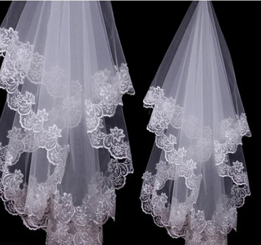 Новый дизайн, модные свадебные платья 1,5*1,2 м, кружевная свадебная фата