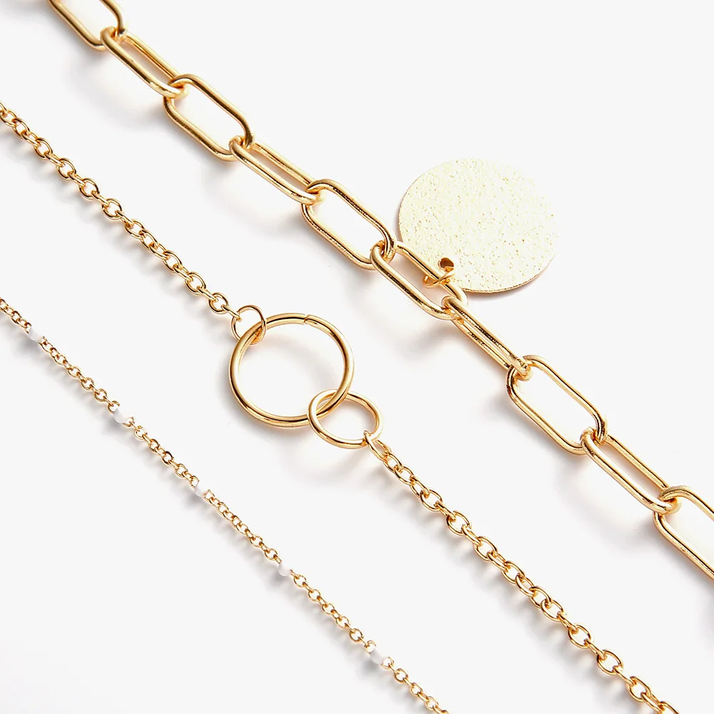 Explosive round bead size simple bracelet personality cold wind bracelet bracelet 3 sets