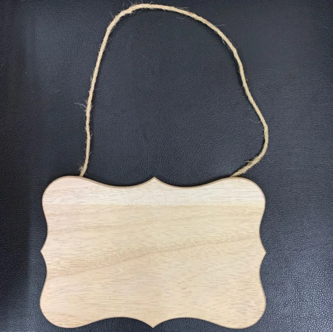 Blank wooden sign to hang for kids doodle, wedding design message decoration DIY craft