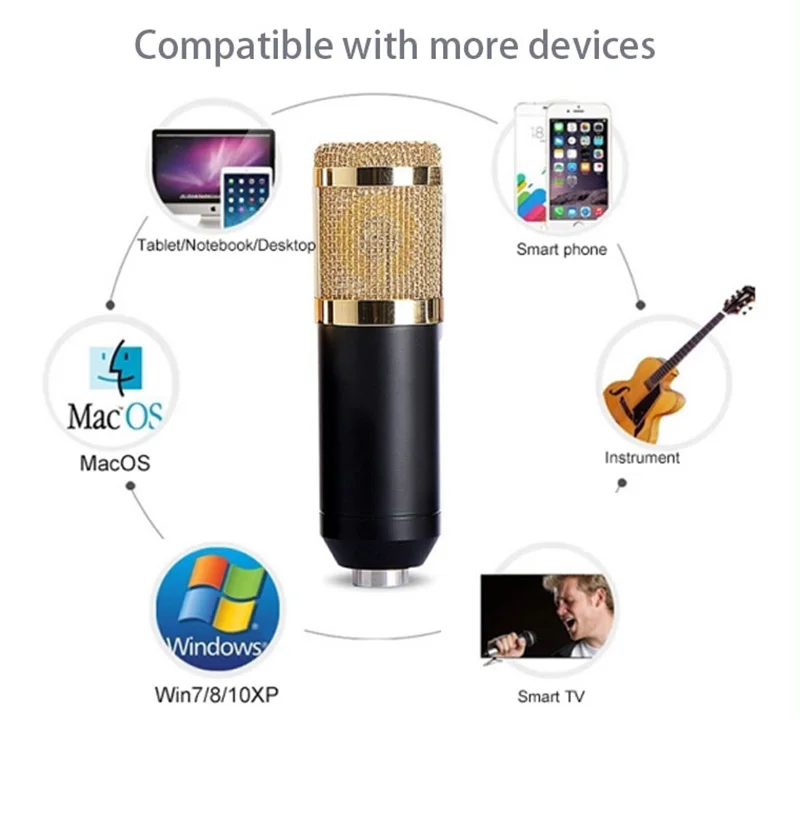  Комплект звуковых карт V8 soundcard микрофон для пения в режиме реального времени комплект