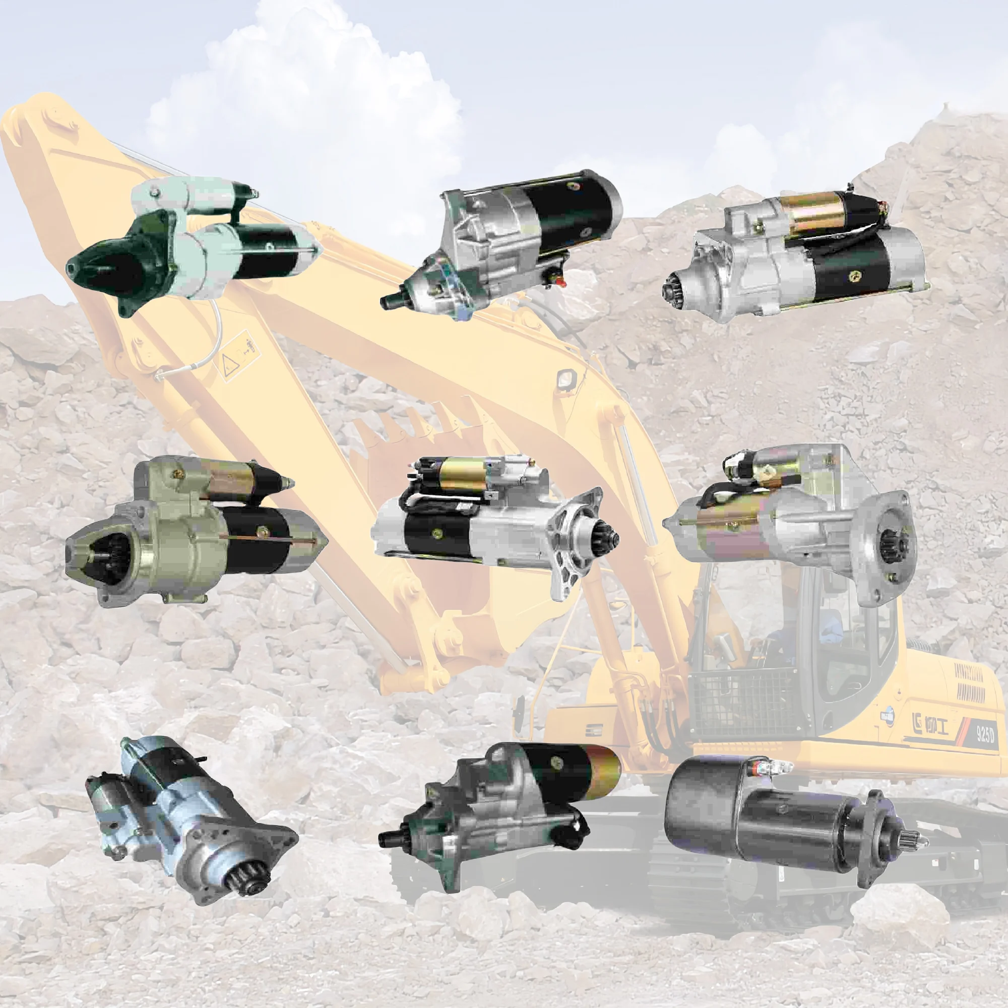 EC210 EC240 EC290 Excavator Diesel Engine Parts 0001-368001 01182315 24V 9T 4.0KW Starter Motor For Volvo