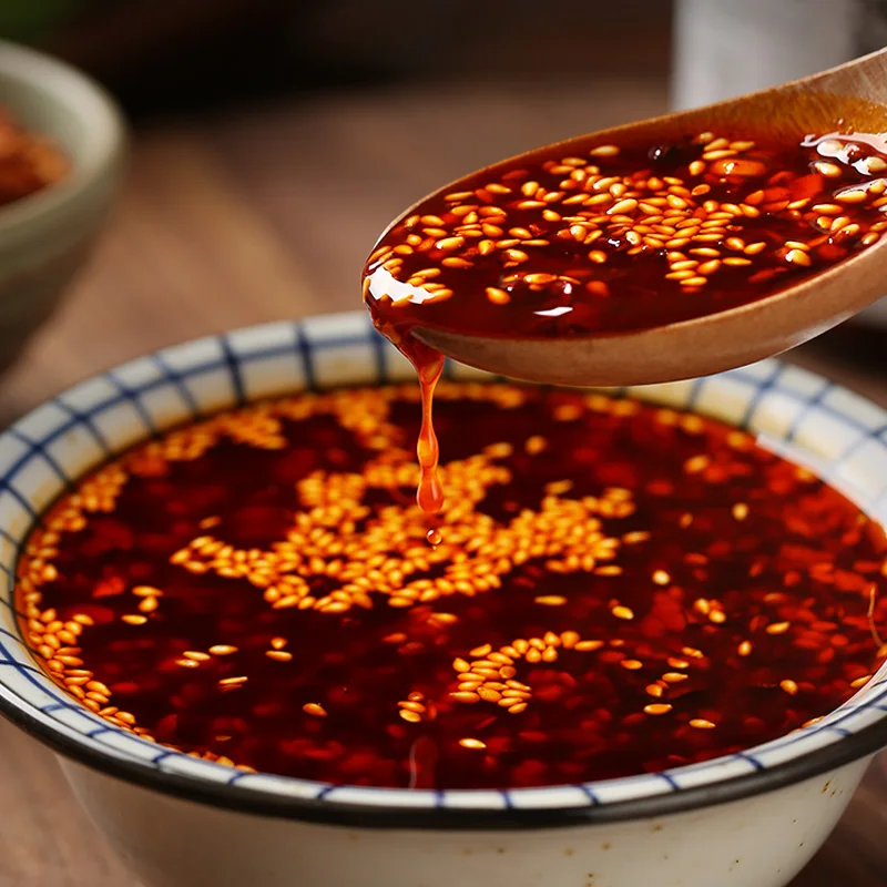 Масло Чили Sichuan Специальное горячее острые растительное масло соус с чили Прямая поставка завода для