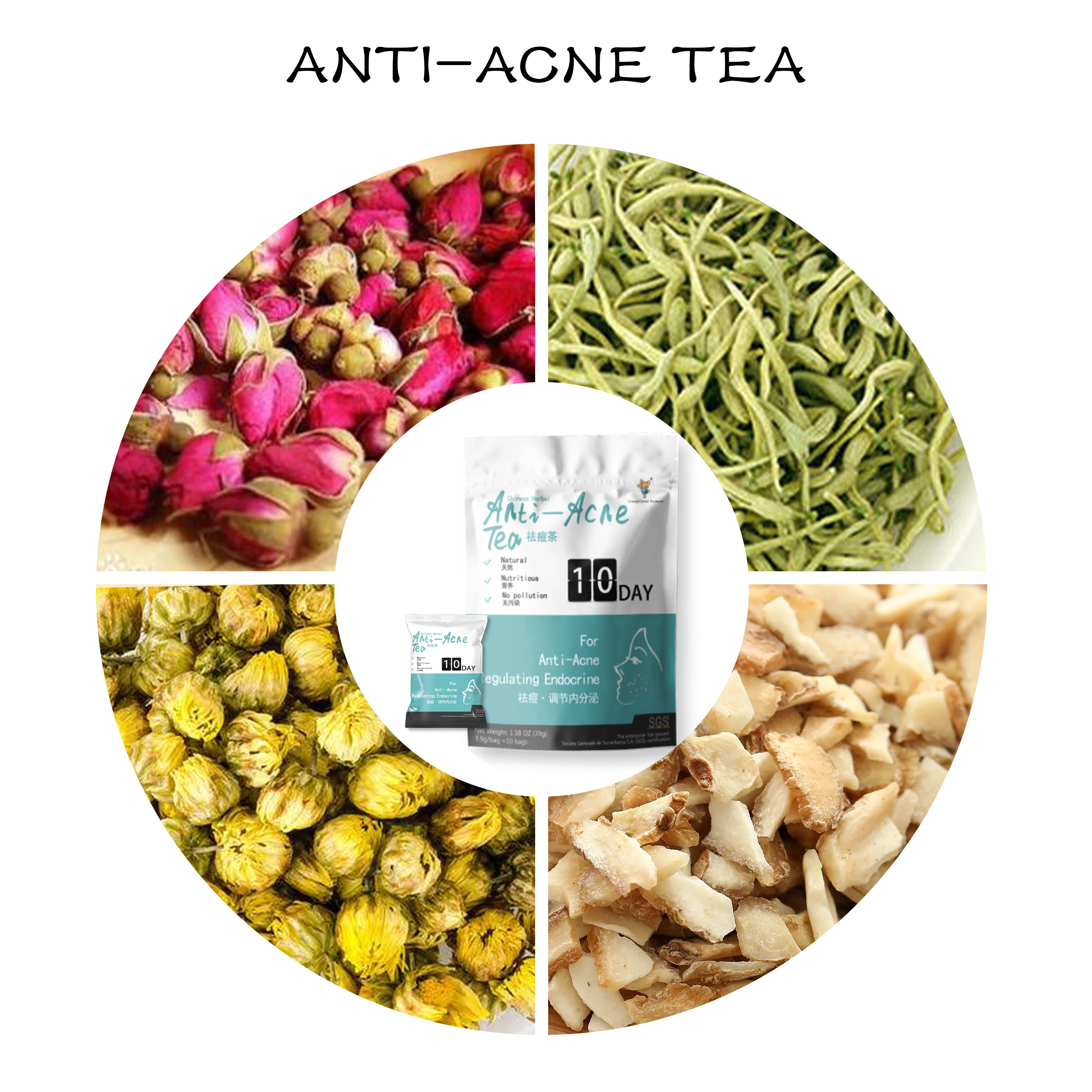 Wholesale Natural Anti-acne Tea  Dried Rose Flower Tea Flavor Tea