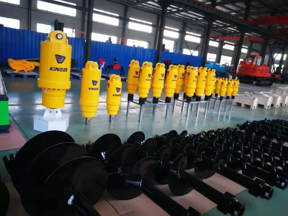 KINGER heavy duty hydraulic earth auger drill screw motor drive