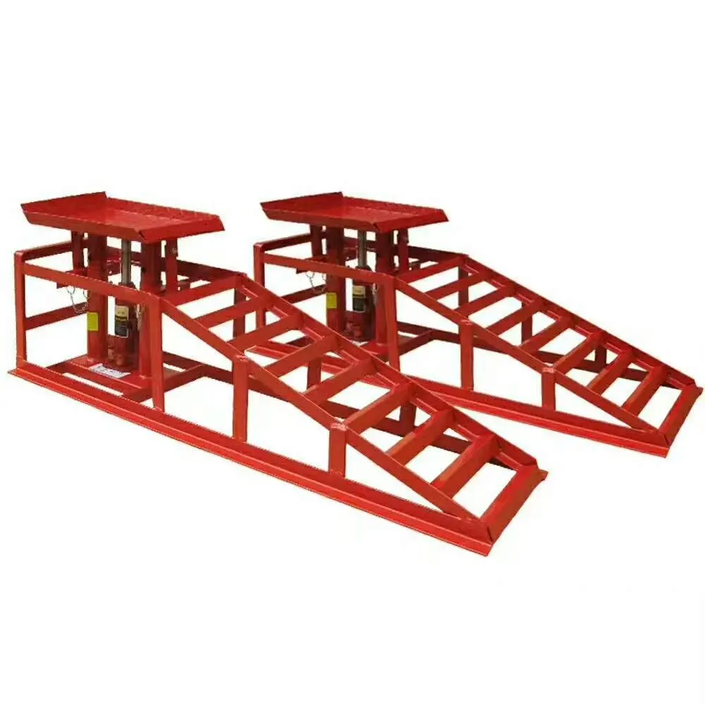 portable metal parking wash washing repair maintenance service lifting lift trailer jack set hydraulic car ramp for oil change