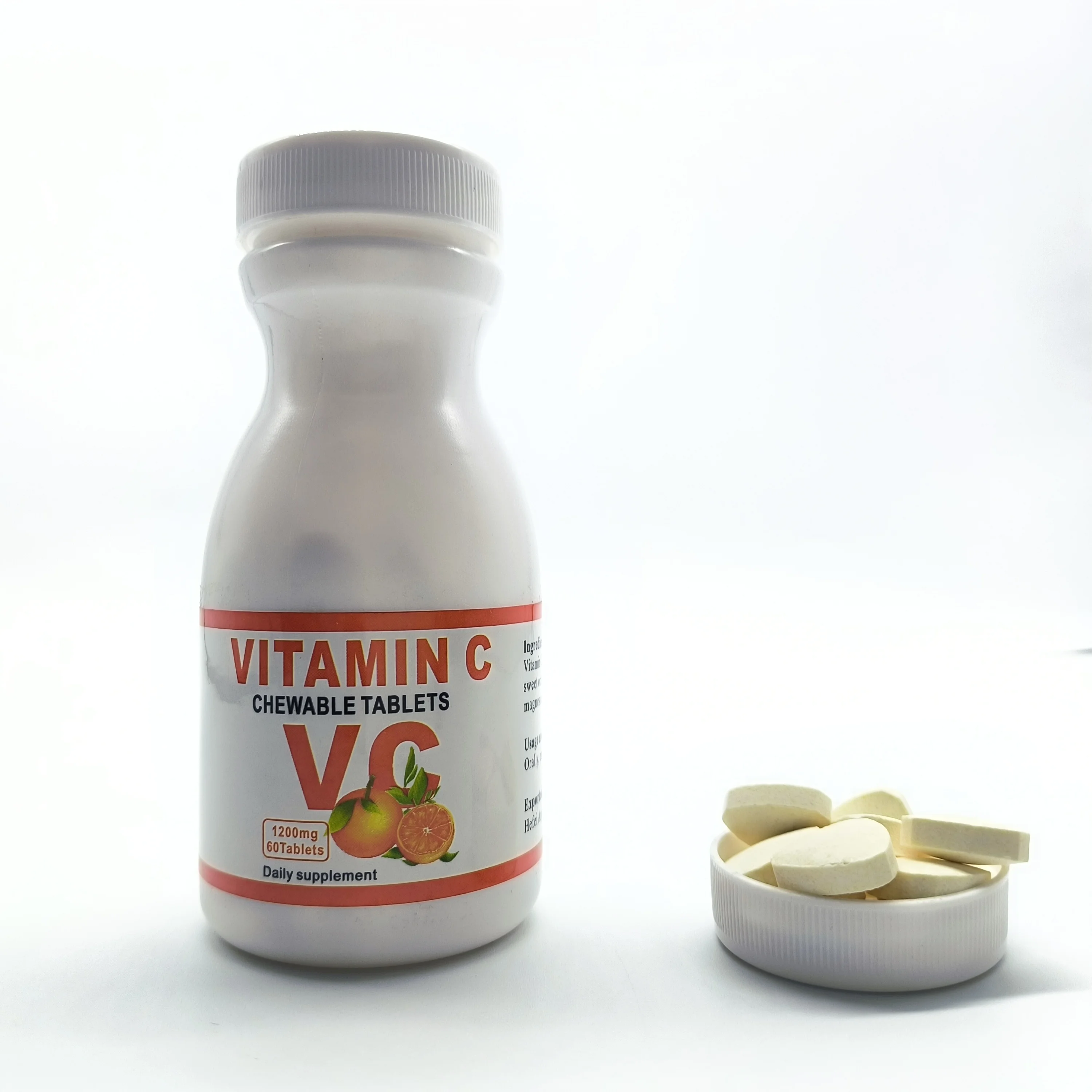Private label Витамин С жевательные таблетки Фруктовый Вкус иммунный бустер поставка цинка диетическая добавка