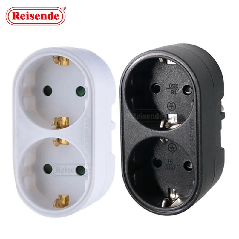 Germany Extension Power Socket With Schuko   1 To 2 Way Socket German Type Socket  Connector