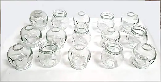 
Traditional Chinese Thick Glass Fire Cupping for Body Health set 12pcs Massage Cupping Set With Packaging Box 