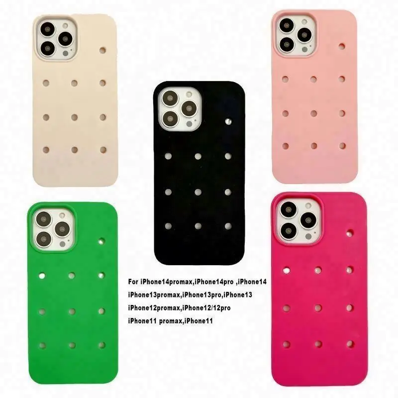2025 HOT SALES Peso pluma Shockproof Fashion Silicone case for iphone 15 14 13 12 11 pro max phone cover put PVC charms in