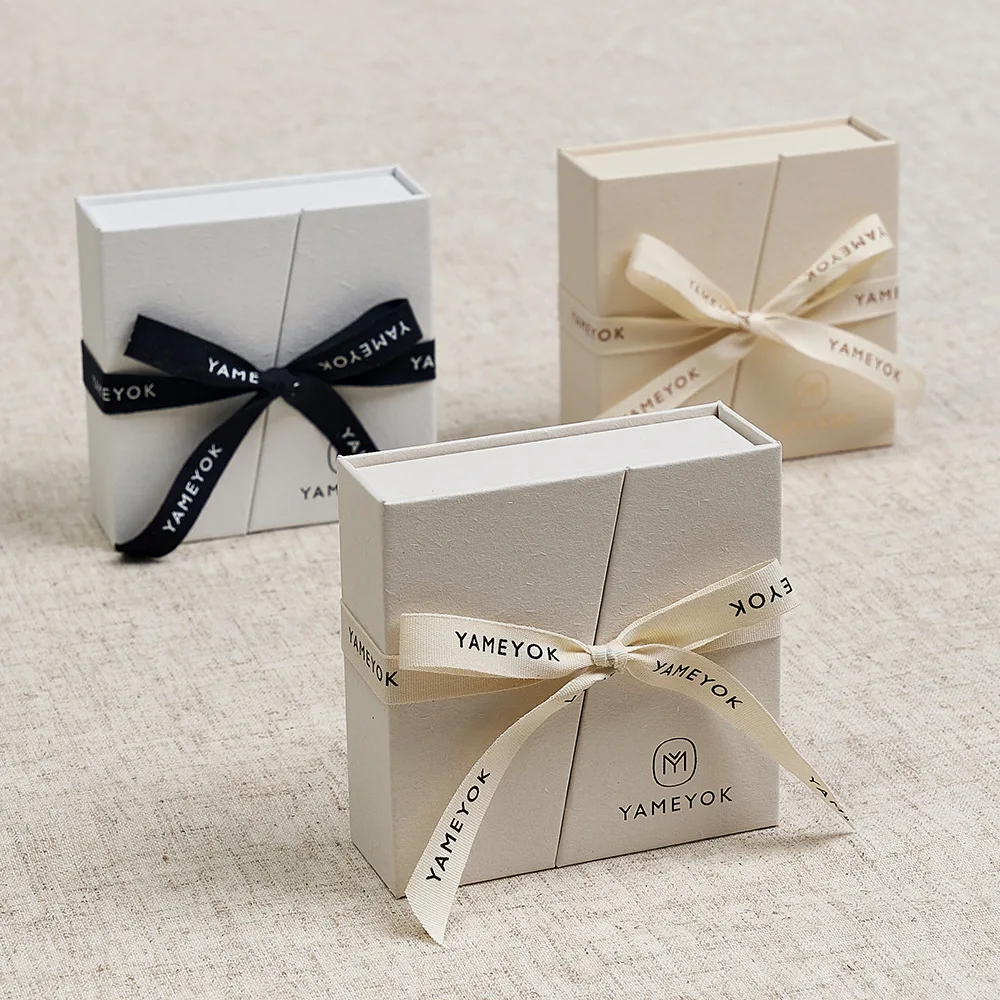 Custom magnetic packaging box New double open necklace jewelry box  jewelry storage box