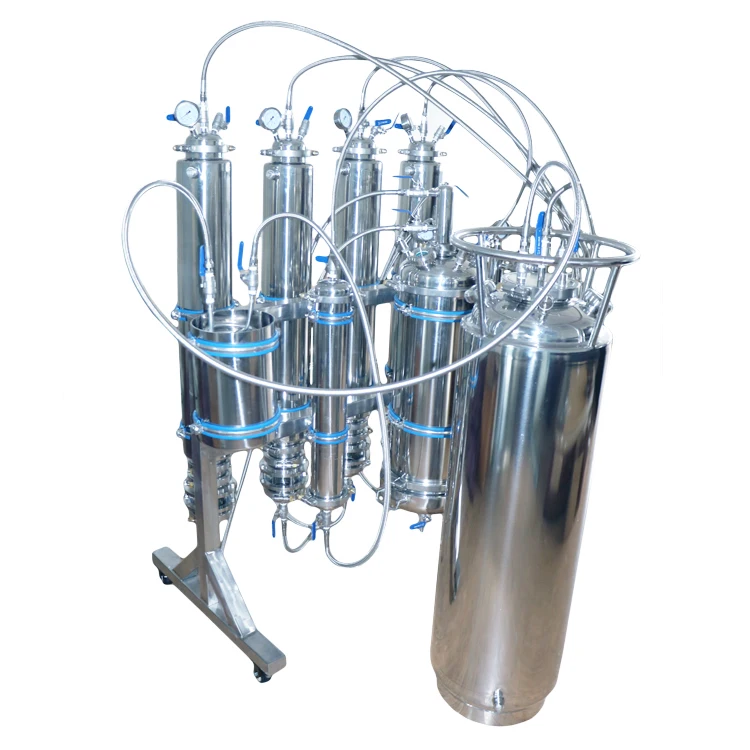 Stainless Steel Rack Mounted hydrocarbon extractor Machine With Solvent Recovery tank and collection tank