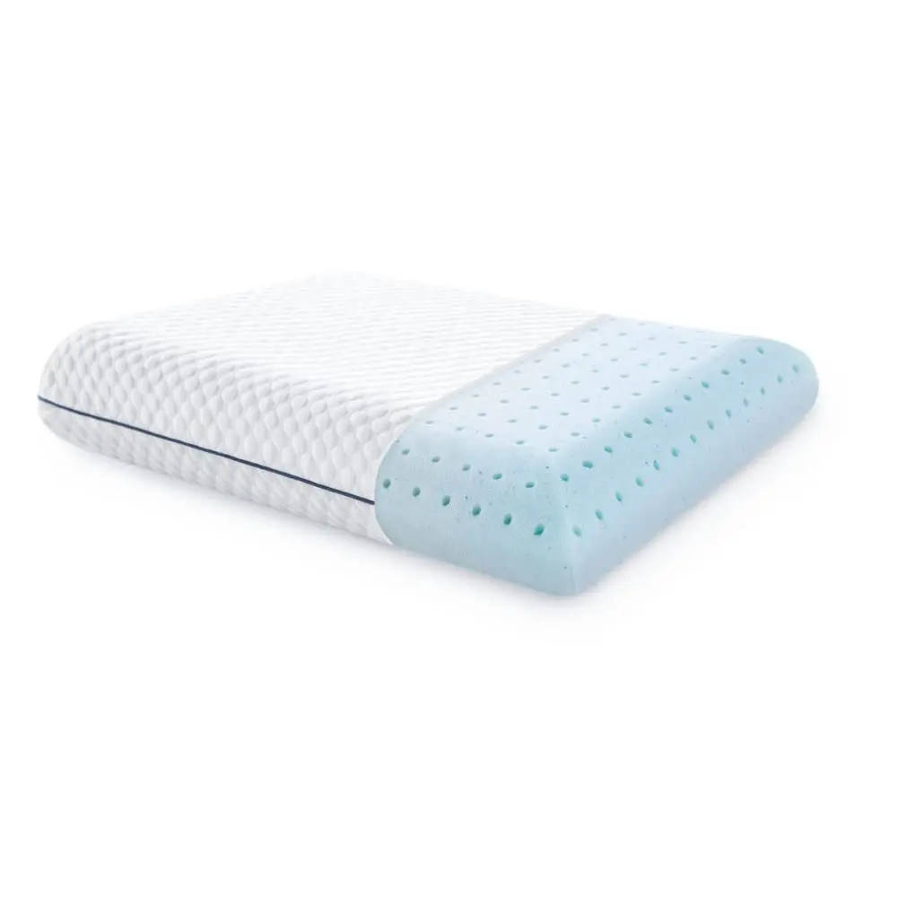Contour Memory Foam bed Pillow for Side Sleepers with Neck and Shoulder Pain, Ventilated Gel Pillows for Sleeping