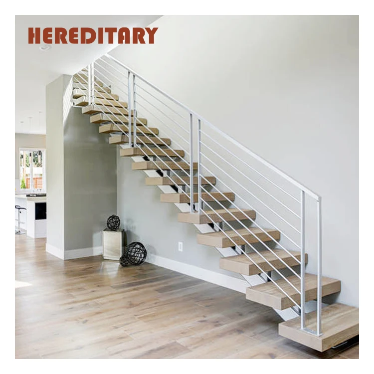 modern iron staircase pictures indoor straight stairs  mono stringer staircase with cable railing center beam stairs