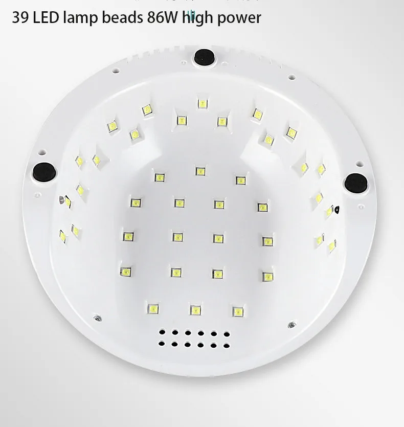 Wholesale diamond holographic laser gel nail dryer lamp high powder 86w uv led nail lamp with 8 colors