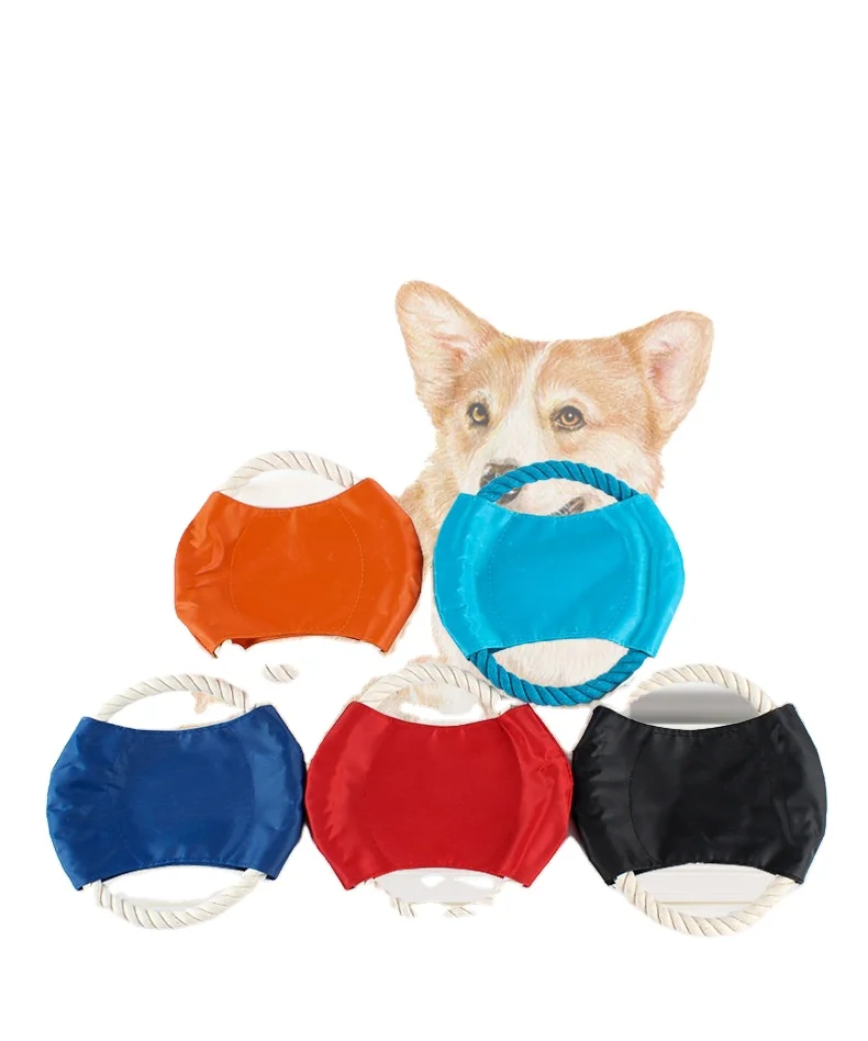 Pet Bite Resistant Frisbeed Durable Rope toy Small Chew Flying Discs Outdoor Training Dog Toys
