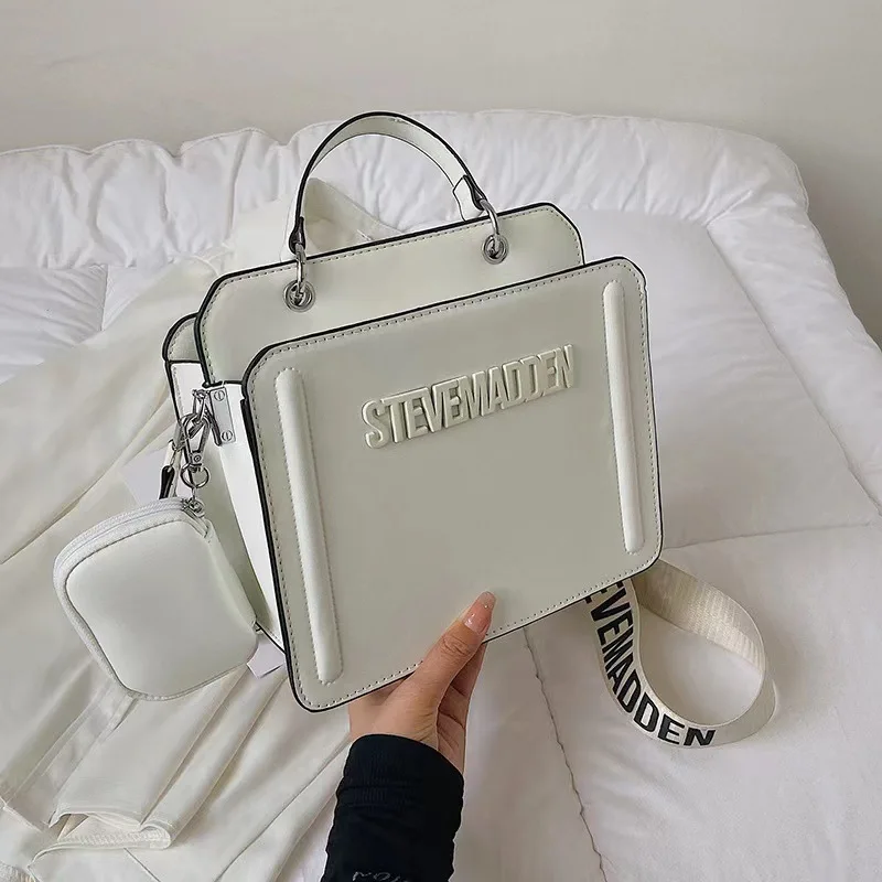 2024 New ych Custom Logo Famous Brand Designer High Quality Pu Leather Ladies Hand Bags Square Handbag The Tote Purse Bag