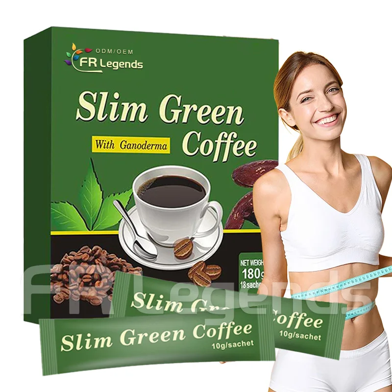 OEM Premium Green Coffee Bean Powder with Ganoderma promote digestion Effective Fast Slimming Coffee for weight control