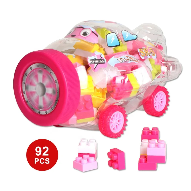 104PCS Plastic Kids Brick Toy Educational Building Block Play Set