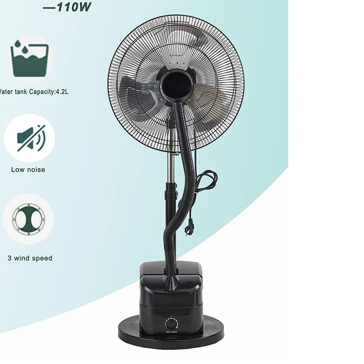 Floor air conditioner spray fan stand electric mist water spray fan air cooler fan with water bottle