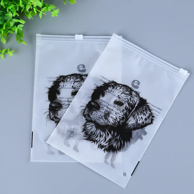 Recycled Plastic Pouch Bags Wholesale Black Matte Ziplock Packaging Zipper Bag For T Shirt Swimwear Custom Zip lock Bag