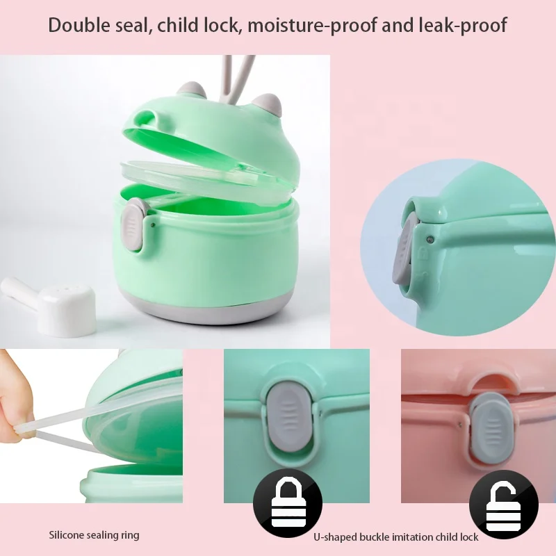 2020 New BPA Free Travel Portable Baby Formula Dispenser With Scoop/Milk Powder Container Food Storage Cup