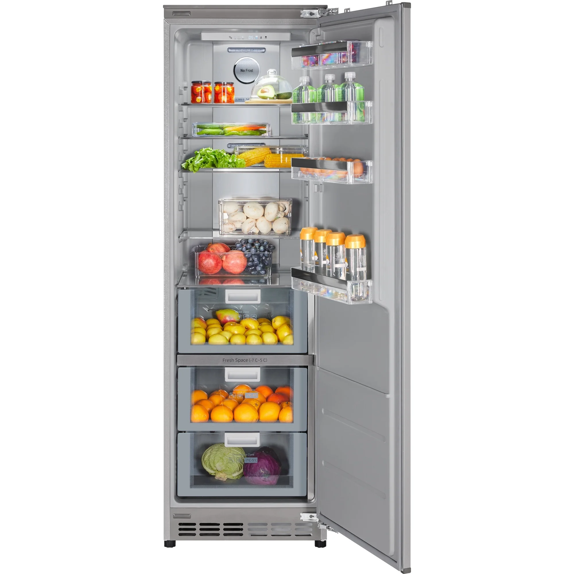 306L Full-integrated Cyclopentane Refrigerator-freezer Fridge Built-in Refrigerator