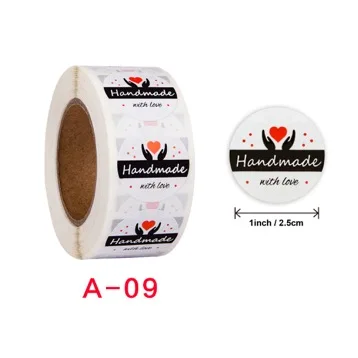 Customized printed roll thank you stickers support small business circular label stickers