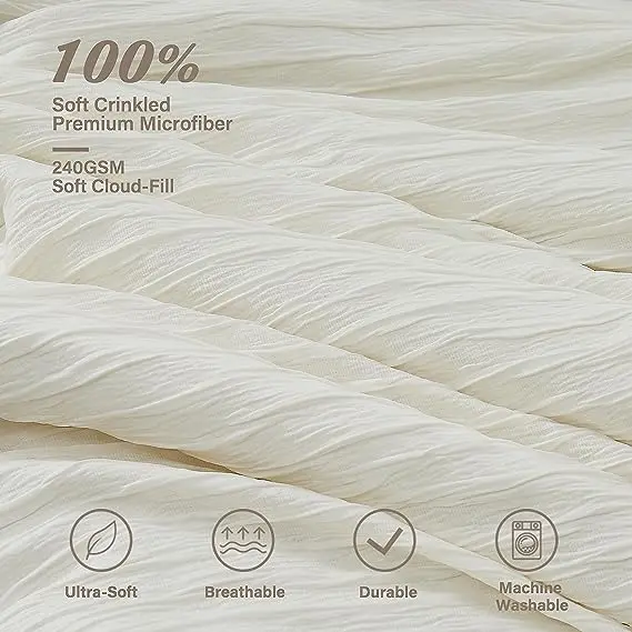 Textured Design 8 pieces Comforter Bedding Sets