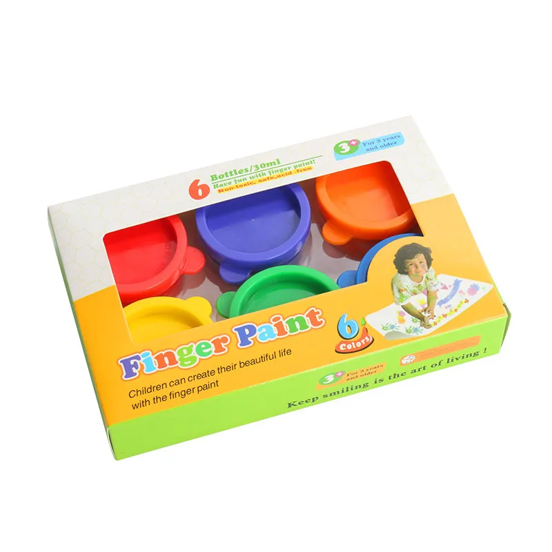 Art Supplies Non Toxic Finger Paint Set for Kids, Washable Finger Paints for Toddler