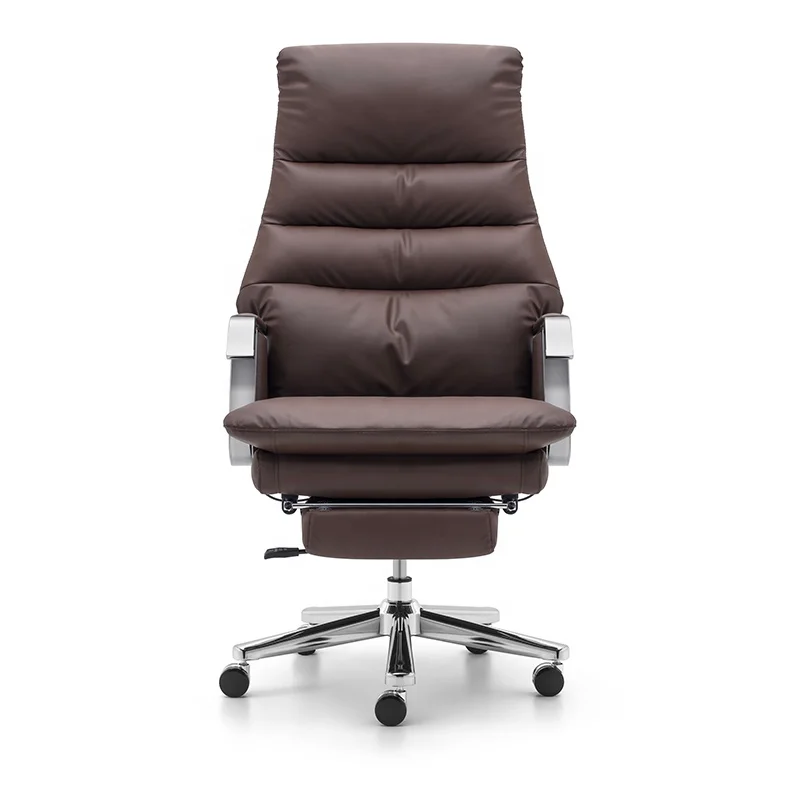 Antique red leather with foot step commercial use executive office chairman office chair