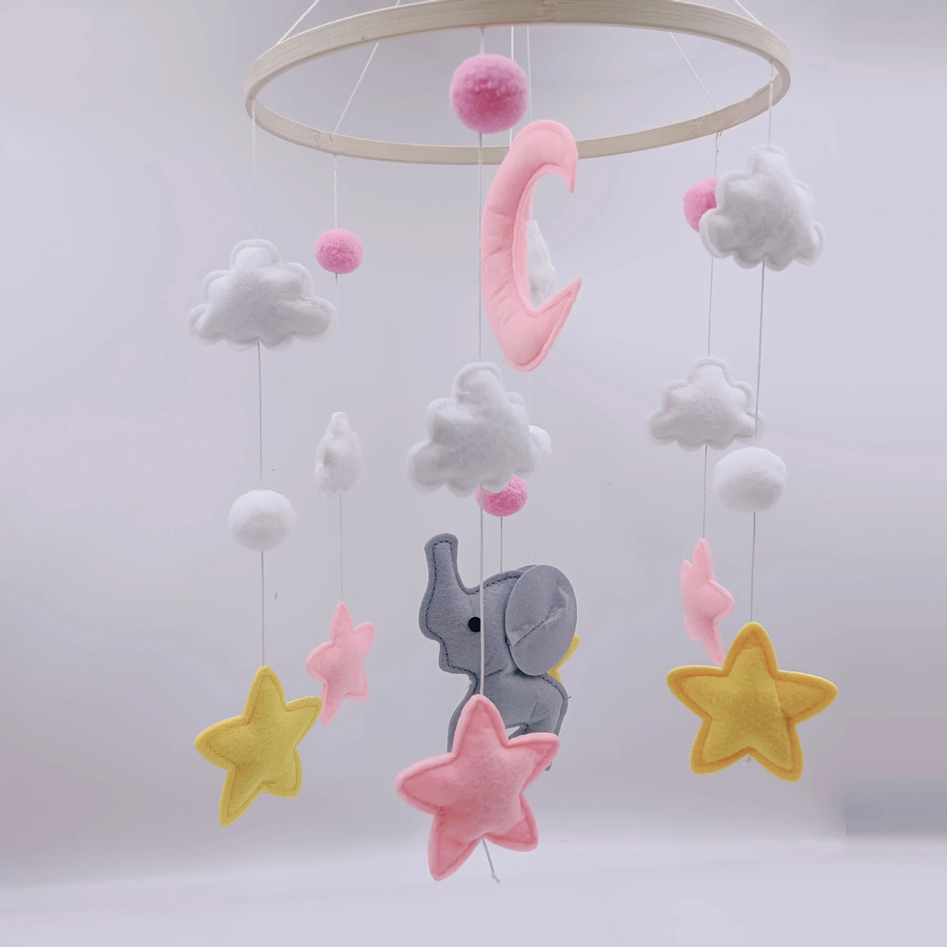 ECO Friendly Felt Wildlife animal crib hanging Jungle animals theme baby crib toy felt baby mobile for Newborns