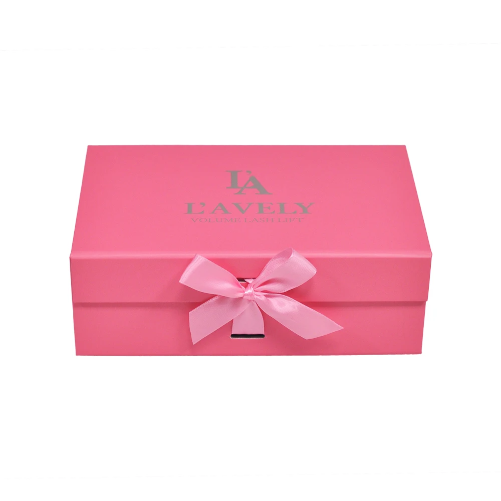 Custom Logo Luxury Recycled Folding Kraft Paper Box Romantic Gift Paper Box With Ribbon