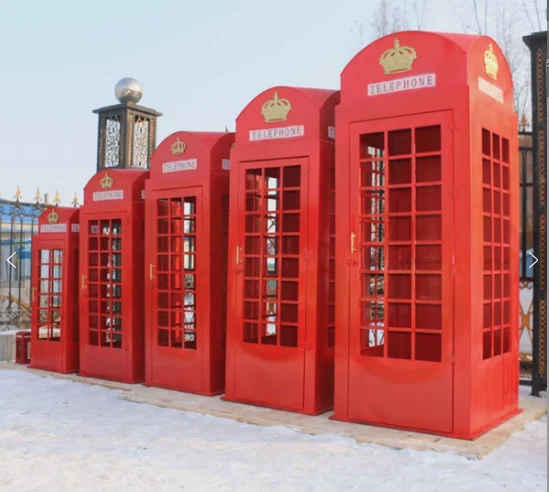 Customized London Public Outdoor Decoration Telephone Booth