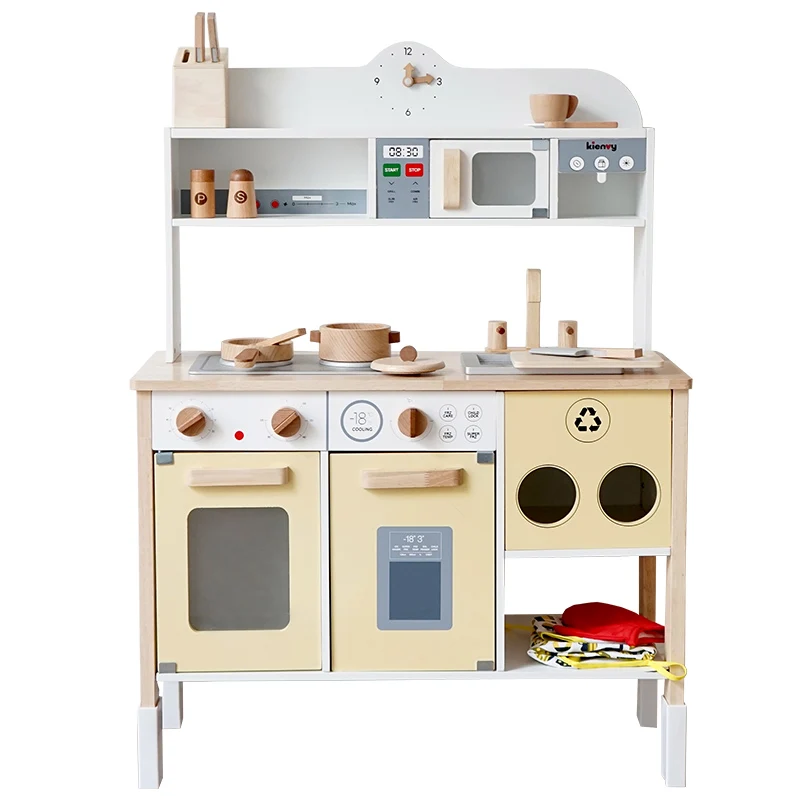 2024 Hx brand new Wooden nordic Garbage classification kitchen toys for toddler pretend play toys