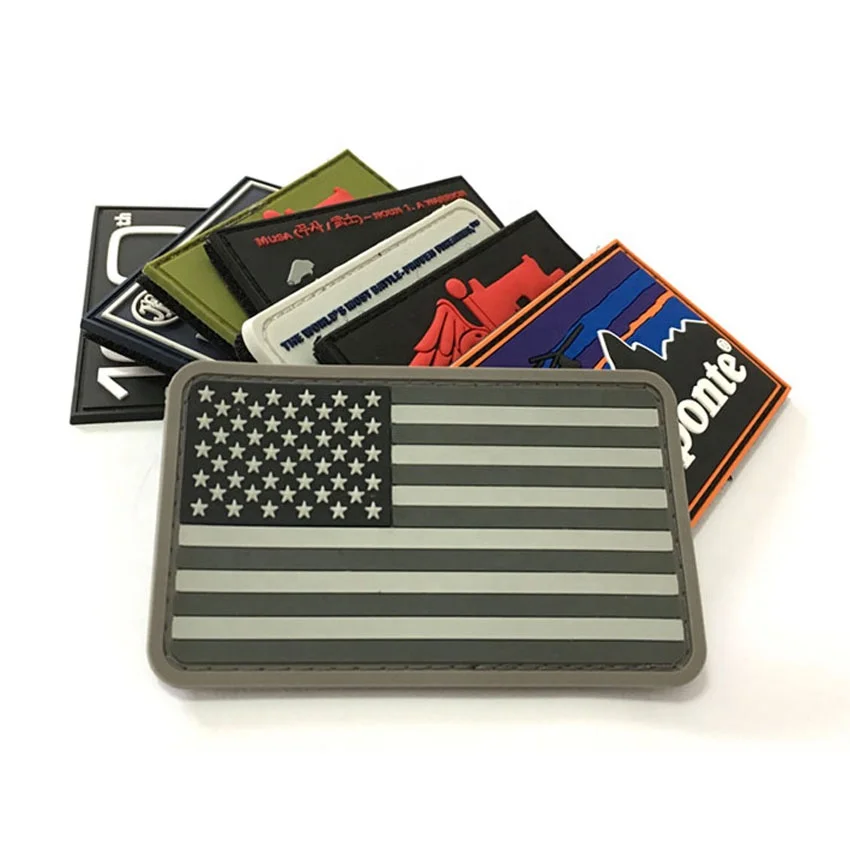 High quality custom private brand pvc rubber patches