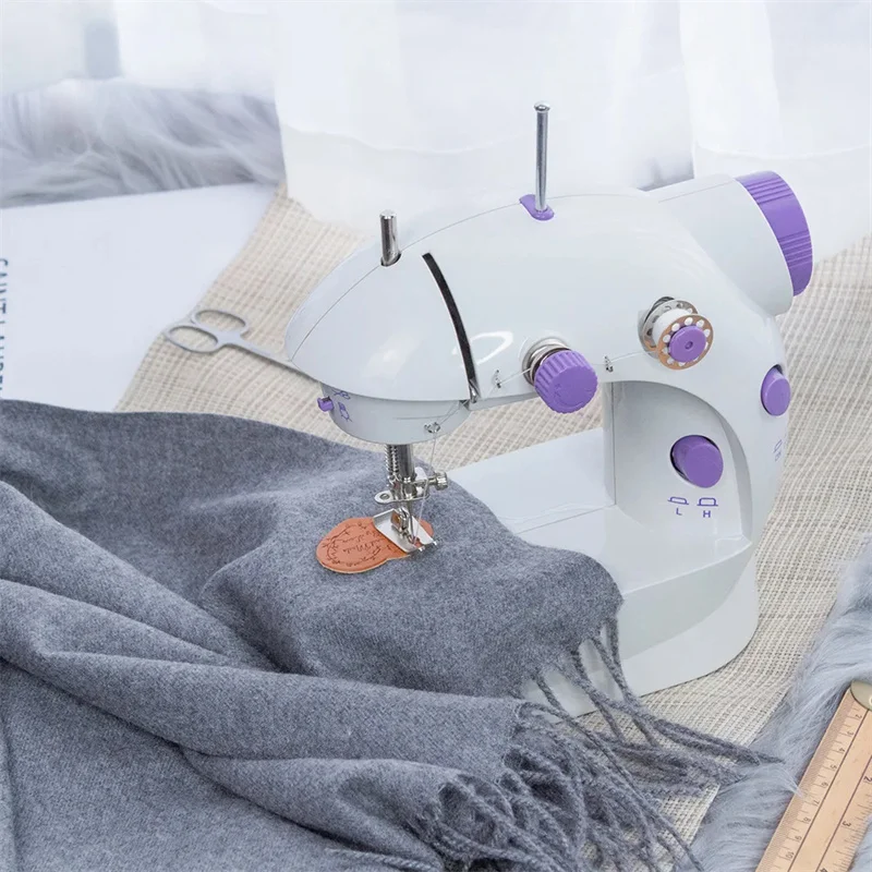 Double Thread Household Lighting Function Mini Electric Automatic Winding Overlock Sewing Machine