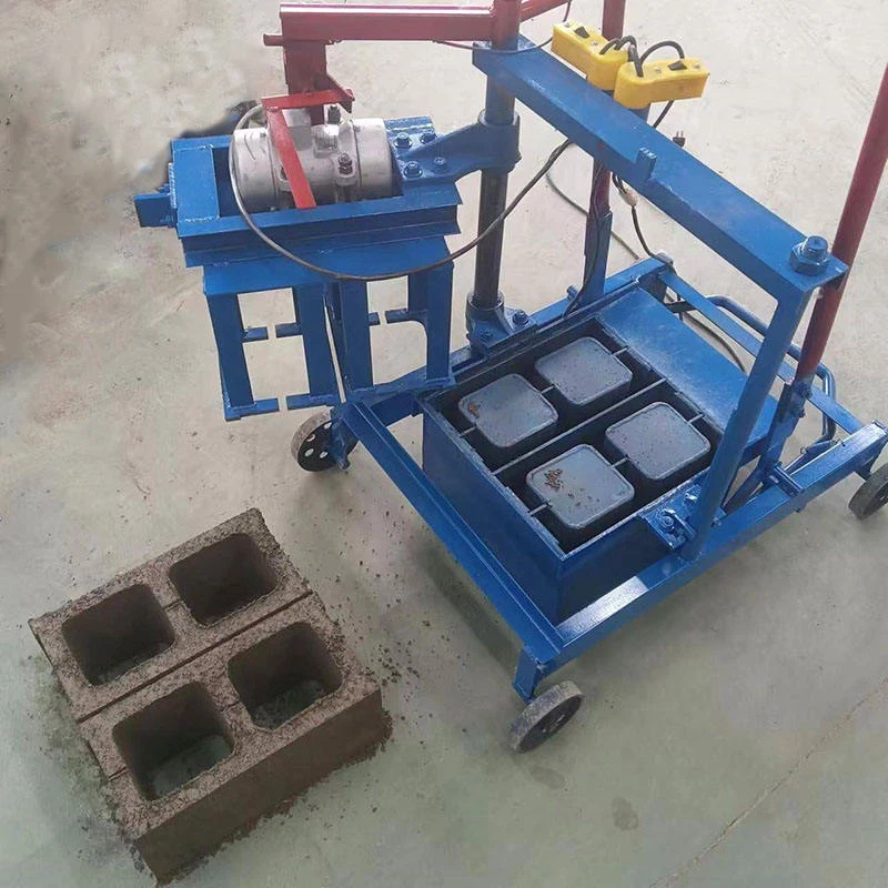 Manual Mobile Block Making Machine Small Cement Interlocking Paver Maker Brick Machine Manual Fly Ash Brick Making Machine