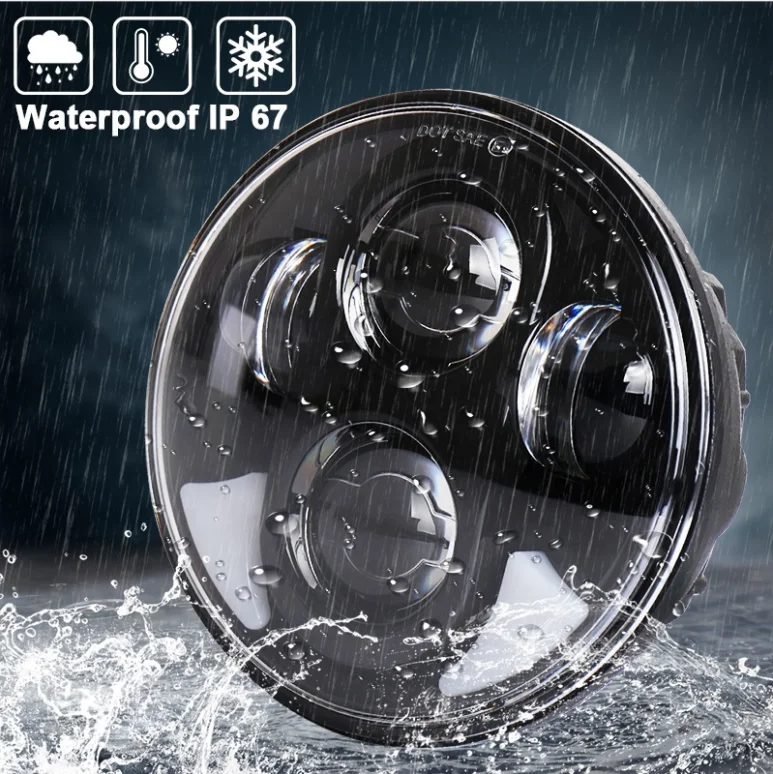 ACTEAM super bright 10-30V CE ROHS 5.75 inch hot sale double j led headlight kits for cars is dim