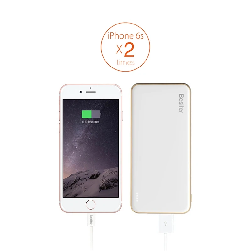 Popular portable Charger real capacity 5000mAh Ultra Slim Alloy Portable Power Banks