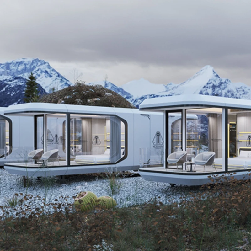 Removable High End Light Steel Prefabricated Tiny House Bedrooms and Living Room Tinny Container